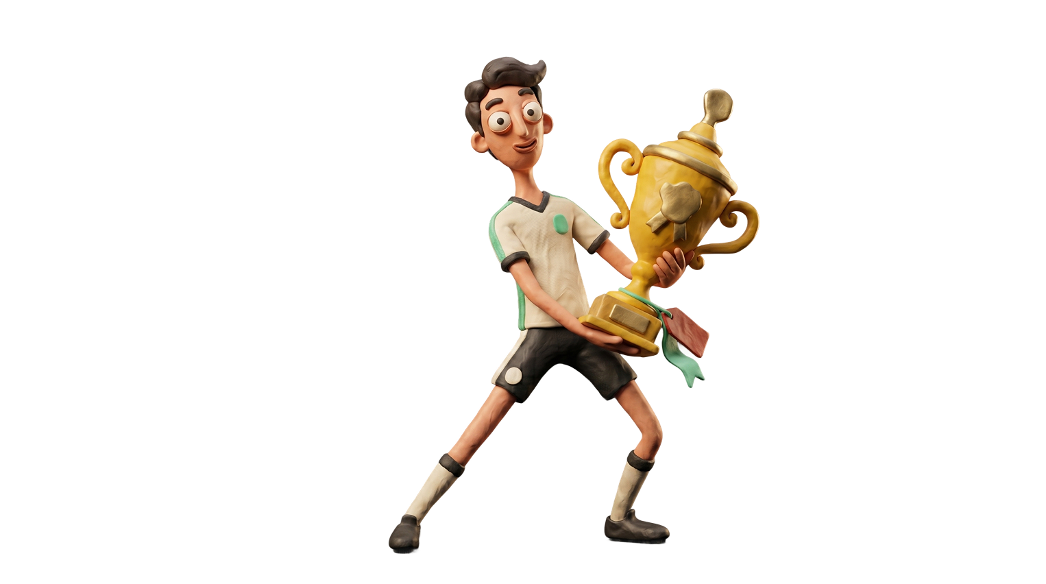 Player lifting the trophy